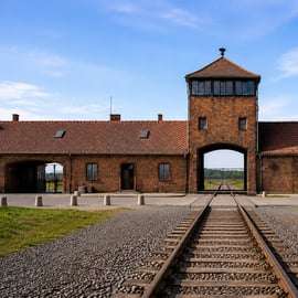 Cracovie : entrée à Auschwitz-Birkenau, hôte et transfert
