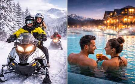 Cracovie : Promenade en motoneige avec piscines thermales et prise en charge à l'hôtel