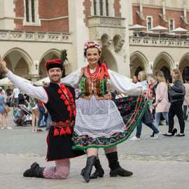 Cracovie : spectacle de danse folklorique polonaise au Café Jama Michalika