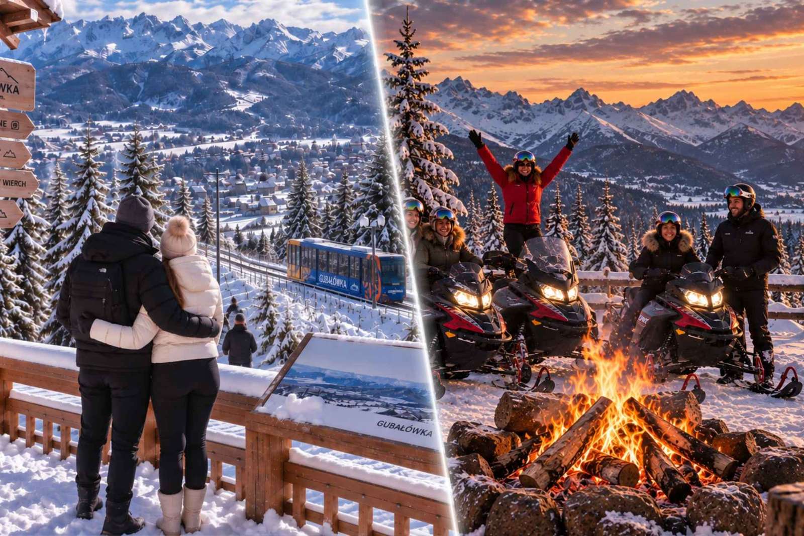 Cracovie : excursion à Zakopane en motoneige et feu de camp