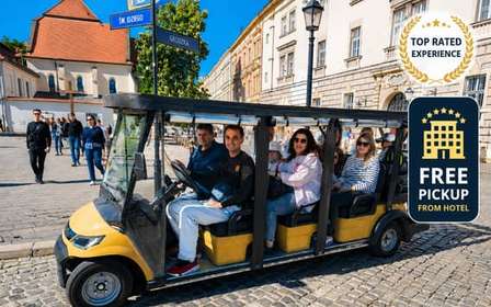 Visite de la ville de Cracovie, voiturette de golf. Visite privée complète.