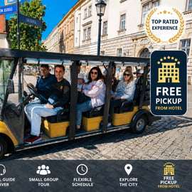 Visite de la ville de Cracovie, voiturette de golf. Visite privée complète.